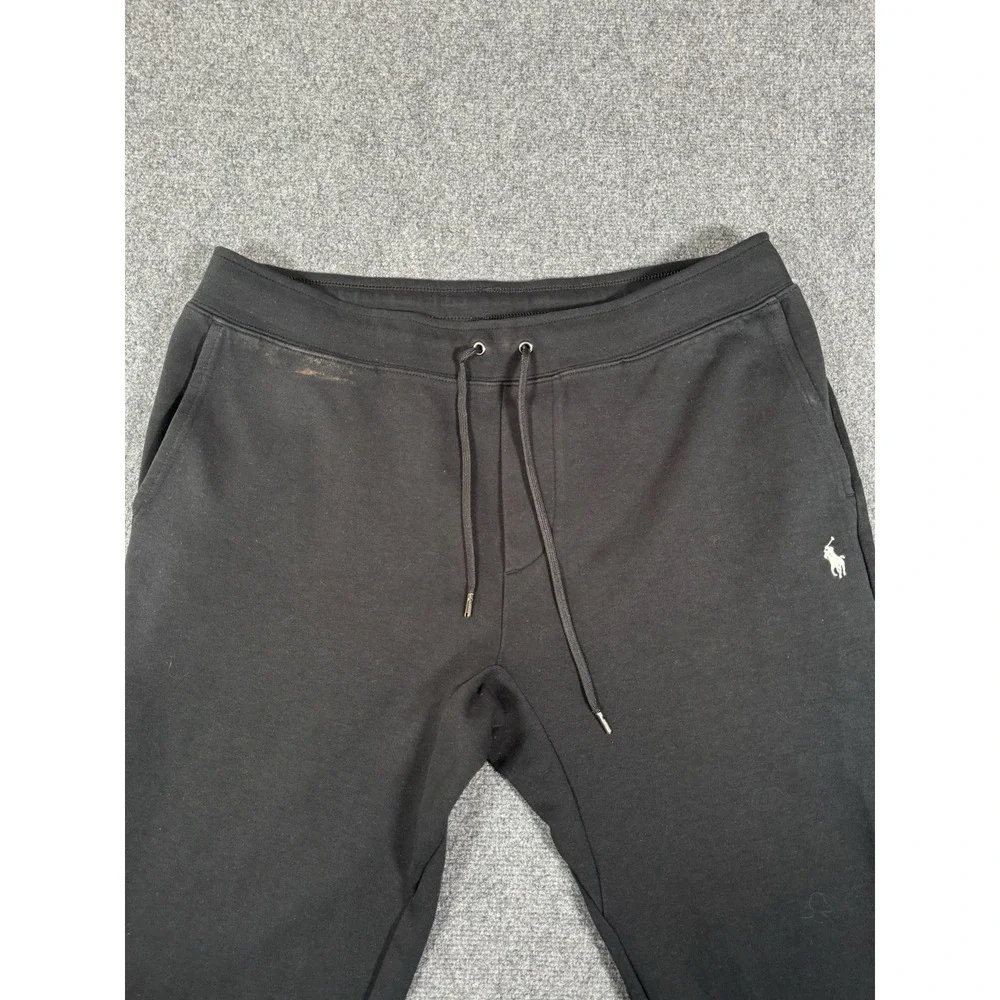Polo Ralph Lauren Double Knit Jogger Pants‎ Mens Size XL Black Sweatpants